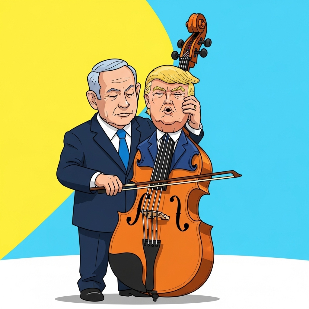 Netanyahu Plays Trump Like a Big Bass Fiddle